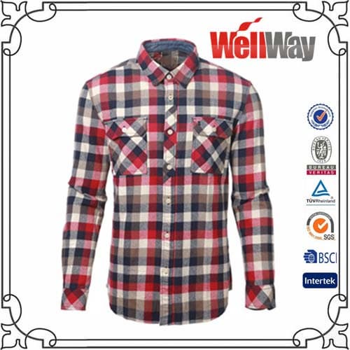 CVC 80 20 flannel shirt for men